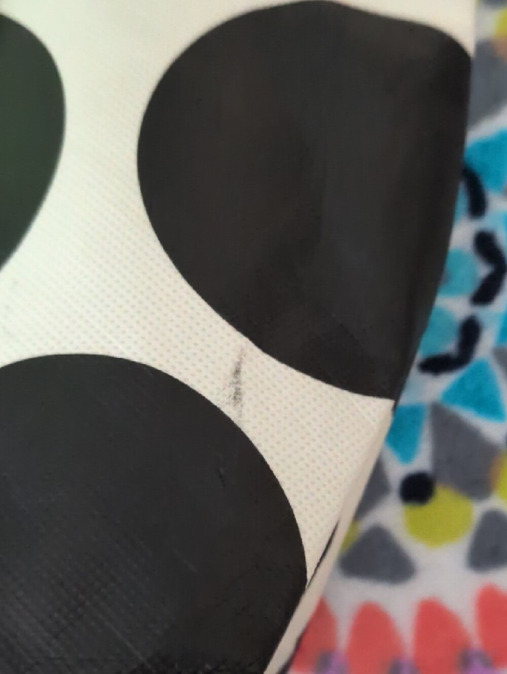 kate spade Black & Cream Polka Dot Tote with Green Handles - Picture 5 of 5
